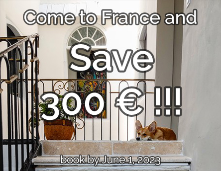 Save 300 € if you book before March 31, 2023!